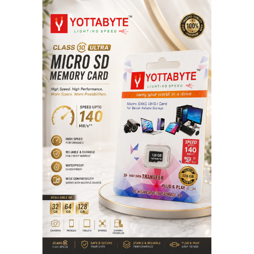YOTTABYTE CLASS 10 ULTRA MICRO SD 32GB/ 64GB/ 128GB MEMORY CARD